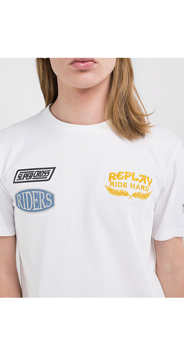 ヘビーピュアコットンジャージーモトクロスTシャツ 詳細画像